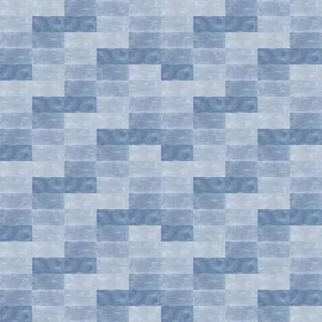 Seamless pattern in abstract geometric style with paint texture in blue color Stock Illustration