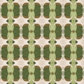 Seamless pattern in abstract geometric style with paint texture in green and Stock Illustration