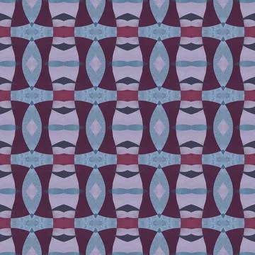 Seamless pattern in abstract geometric style with paint texture in various co Stock Illustration