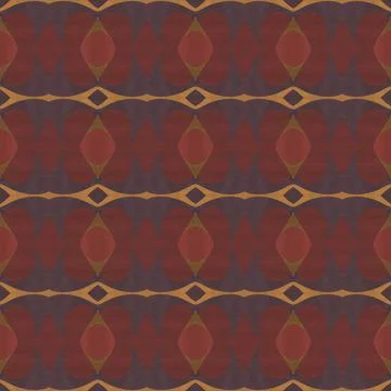 Seamless pattern in abstract geometric style with paint texture in brown colo Stock Illustration