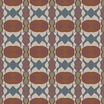 Seamless pattern in abstract geometric style with paint texture in various co Stock Illustration