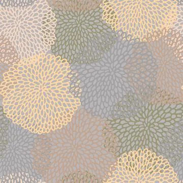 Seamless pattern of abstract graphic lace circles. Vector illustration. Stock Illustration