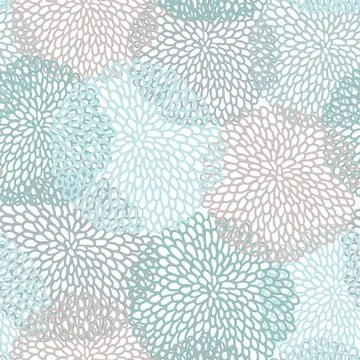 Seamless pattern of abstract graphic simple flowers. Vector illustration in l Illustrazione stock
