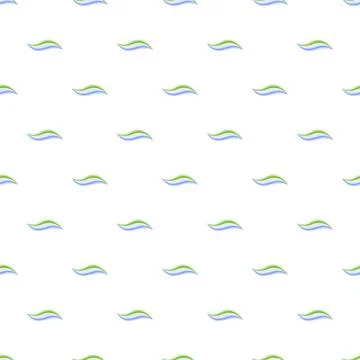 Seamless pattern with abstract green and blue waves Stock Illustration