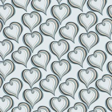 Seamless pattern with Abstract grey Hearts Seamless pattern with Abstract ... Stock Photos