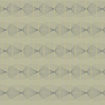 Seamless pattern with abstract grey waves and curly stripes Stock Illustration