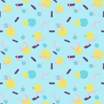 Seamless Pattern Abstract Hand Drawn Doodles Stock Illustration