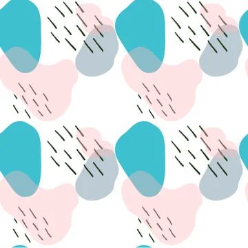 Seamless Pattern Abstract Hand Drawn Doodles Stock Illustration