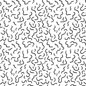 Seamless Pattern Abstract Hand Drawn Doodles Stock Illustration
