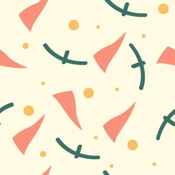 Seamless pattern abstract. Hand drawn design elements for fabric, print, cover,  イラスト素材