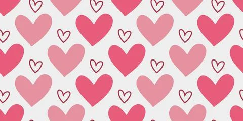 Seamless pattern with abstract hearts backdrop Illustrazione stock