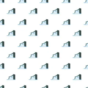 Seamless pattern with abstract hydroelectric dam icon Stock Illustration