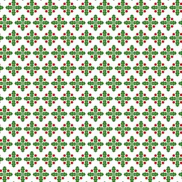 Seamless pattern with abstract image of mistletoe twigs. Stock Illustration