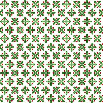 Seamless pattern with abstract image of mistletoe twigs. Stock Illustration