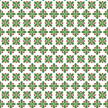Seamless pattern with abstract image of mistletoe twigs. Stock Illustration