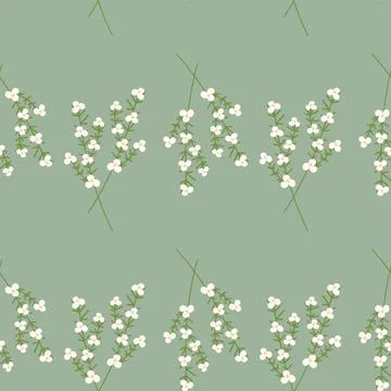 Seamless pattern of Abstract images of a blossoming branch of flowers. Repeat Illustrazione stock
