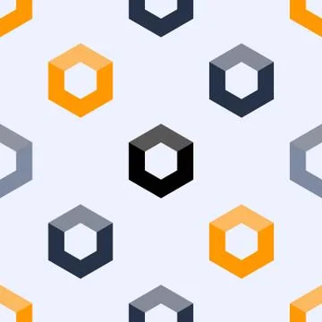Seamless pattern with abstract industrial nuts for use with bolts, wallpaper. Stock Illustration