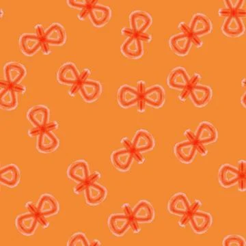 Seamless pattern. abstract infinity signs similar to dragonflies of dark oran イラスト素材