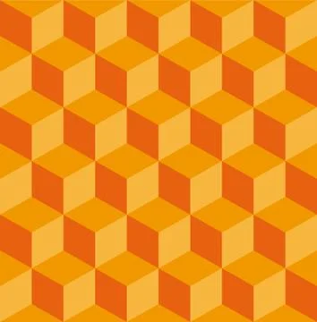 Seamless pattern of abstract isometric cube. Illustrazione stock