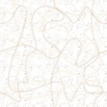 Seamless pattern with abstract leaves Stock Illustration