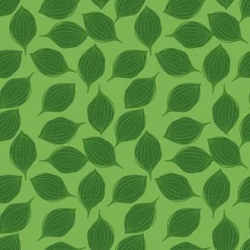Seamless pattern with abstract leaves. Leaf endless background. Contemporary  Stock Illustration