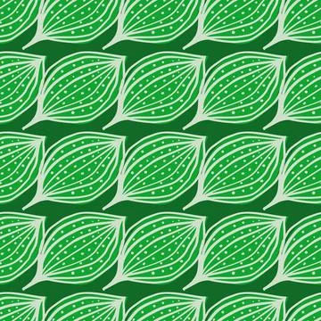 Seamless pattern with abstract leaves. Leaf endless background. Contemporary  Stock Illustration