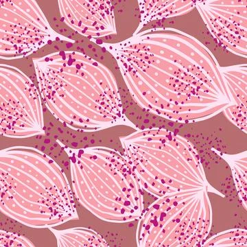 Seamless pattern with abstract leaves. Leaf endless background. Contemporary  Illustrazione stock