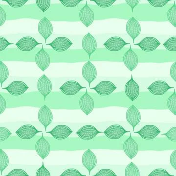 Seamless pattern with abstract leaves. Leaf endless background. Contemporary  Illustrazione stock