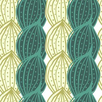 Seamless pattern with abstract leaves. Leaf endless background. Contemporary  Illustrazione stock