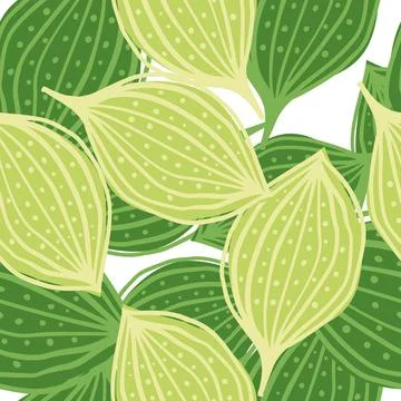 Seamless pattern with abstract leaves. Leaf endless background. Contemporary  Illustrazione stock