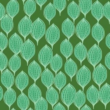 Seamless pattern with abstract leaves. Leaf endless background. Contemporary  Illustrazione stock