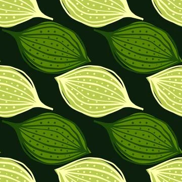 Seamless pattern with abstract leaves. Leaf endless background. Contemporary  イラスト素材