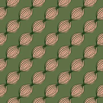 Seamless pattern with abstract leaves. Leaf endless background. Contemporary  Stock Illustration