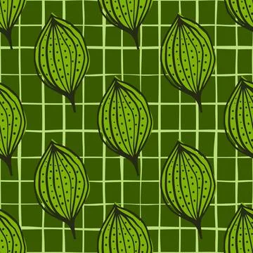 Seamless pattern with abstract leaves. Leaf endless background. Contemporary  Illustrazione stock