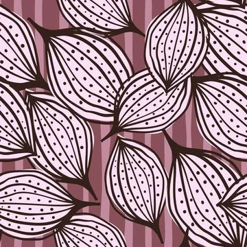 Seamless pattern with abstract leaves. Leaf endless background. Contemporary  스톡 일러스트