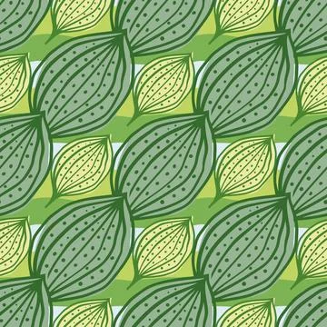 Seamless pattern with abstract leaves. Leaf endless background. Contemporary  イラスト素材