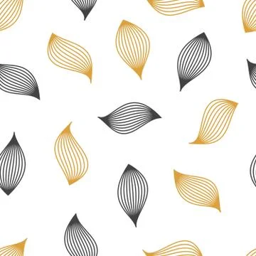 Seamless pattern with abstract leaves. Vector illustration. Stock Illustration