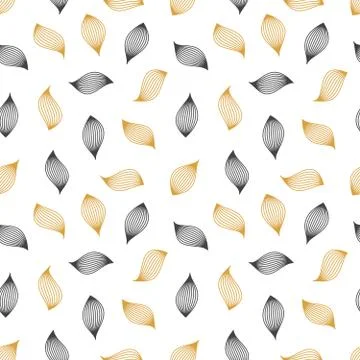 Seamless pattern with abstract leaves. Vector illustration. Stock Illustration