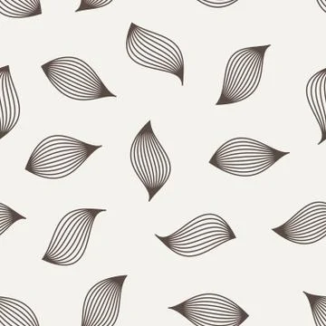 Seamless pattern with abstract leaves. Vector illustration. Stock Illustration