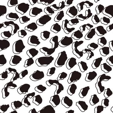 Seamless pattern with abstract leopard skin. Monochrome animal fur wallpaper. 스톡 일러스트
