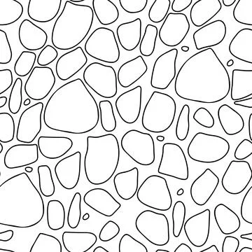 Seamless pattern abstract linear shapes on white background. Vector illustr.. Illustrazione stock