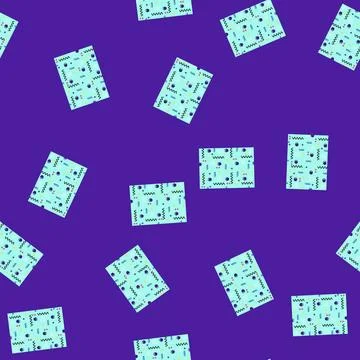 Seamless pattern Abstract memphis style geometric shapes seamless pattern 스톡 일러스트