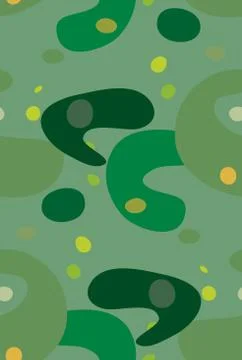 Seamless Pattern of Abstract Microbes 스톡 일러스트