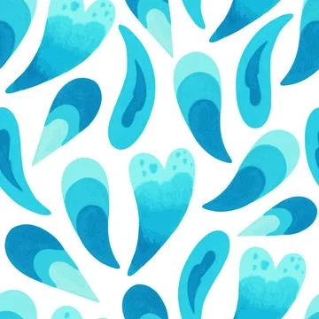 Seamless pattern with abstract modern shapes. Vector hand-drawn illustration Stock Illustration