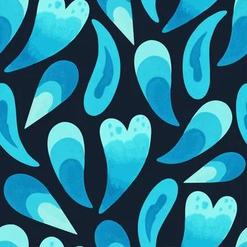 Seamless pattern with abstract modern shapes. Vector hand-drawn illustration Stock Illustration