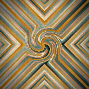 Seamless pattern of abstract multi-colored lines in vintage style Stock Illustration