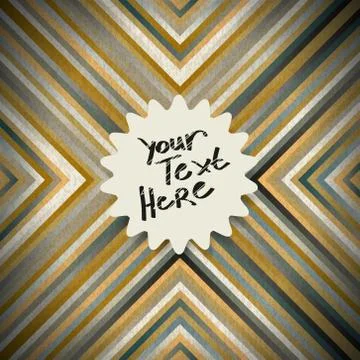 Seamless pattern of abstract multi-colored lines in vintage style with place  Stock Illustration