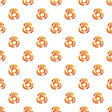 Seamless pattern with abstract orange curved lines 스톡 일러스트