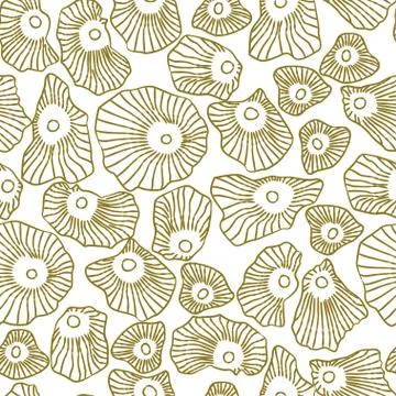 Seamless pattern with abstract organic shapes. イラスト素材