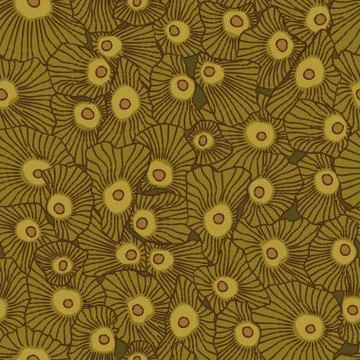 Seamless pattern with abstract organic shapes. Stock Illustration